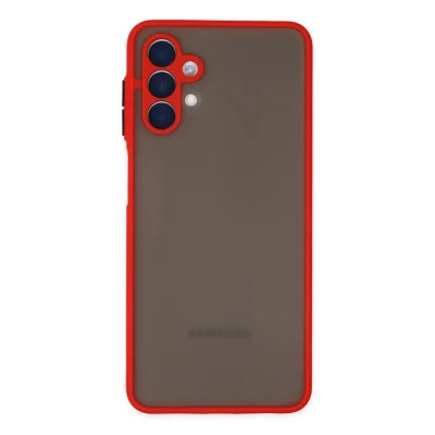 BUĞZ Samsung Galaxy A04s Kılıf Montreal Silikon Kapak - Kırmızı