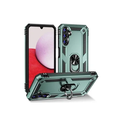 BUĞZ Samsung Galaxy A04s Kılıf Sofya Yüzüklü Silikon Kapak - Yeşil