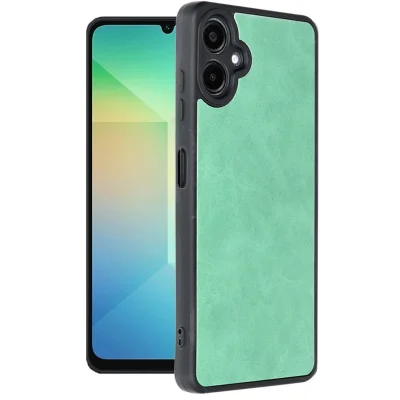 BUĞZ Samsung Galaxy A06 Kılıf Aras Deri Kapak - Koyu Yeşil