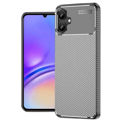 BUĞZ Samsung Galaxy A06 Kılıf Auto Focus Karbon Kapak - Gri