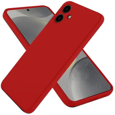BUĞZ Samsung Galaxy A06 Kılıf First Silikon - Kırmızı