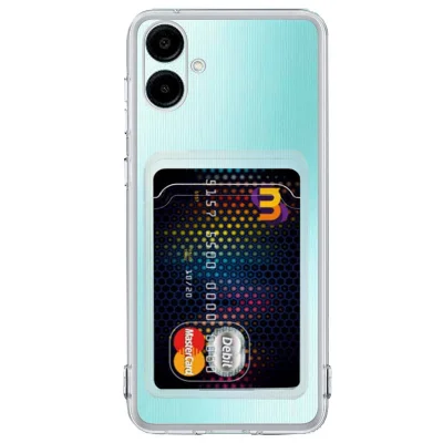 BUĞZ Samsung Galaxy A06 Kılıf Kart Şeffaf Silikon - Şeffaf