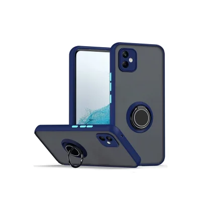 BUĞZ Samsung Galaxy A06 Kılıf Montreal Yüzüklü Silikon Kapak - Lacivert