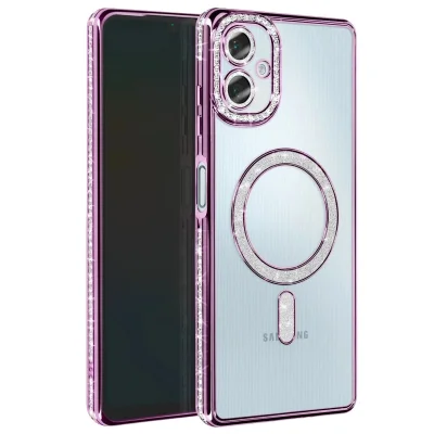 BUĞZ Samsung Galaxy A07 4g Joke Simli Magneticsafe Kılıf - Derin Mor