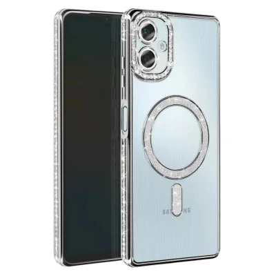 BUĞZ Samsung Galaxy A07 4g Joke Simli Magneticsafe Kılıf - Gümüş