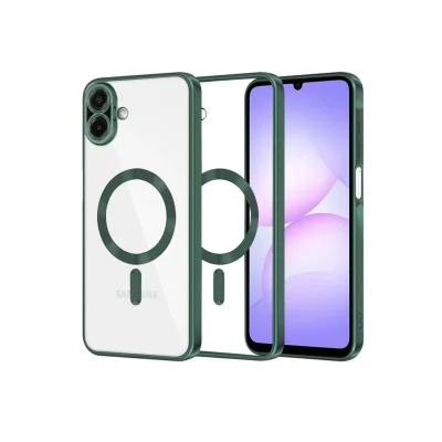 BUĞZ Samsung Galaxy A07 4g Kross Magneticsafe Kapak - Koyu Yeşil