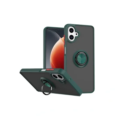 BUĞZ Samsung Galaxy A07 4g Montreal Yüzüklü Silikon Kapak - Yeşil