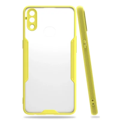 BUĞZ Samsung Galaxy A10s Kılıf Platin Silikon - Sarı