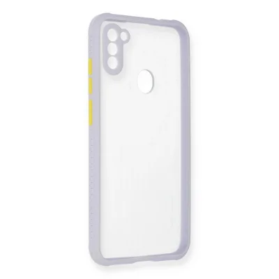 BUĞZ Samsung Galaxy A11 Kılıf Miami Şeffaf Silikon - Lila