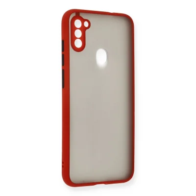 BUĞZ Samsung Galaxy A11 Kılıf Montreal Silikon Kapak - Kırmızı