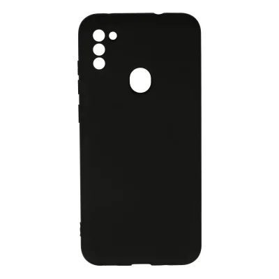 BUĞZ Samsung Galaxy A11 Kılıf Nano İçi Kadife Silikon - Siyah