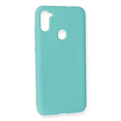 BUĞZ Samsung Galaxy A11 Kılıf Nano İçi Kadife Silikon - Turkuaz
