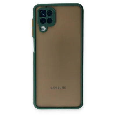 BUĞZ Samsung Galaxy A12 Kılıf Montreal Silikon Kapak - Yeşil