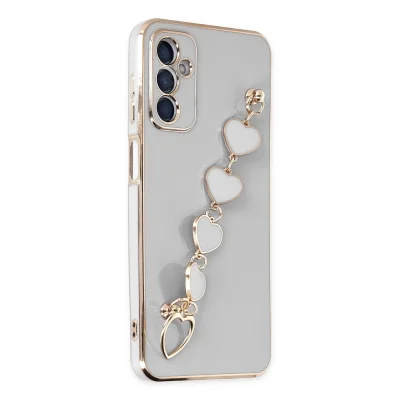 BUĞZ Samsung Galaxy A14 4g Kılıf Esila Silikon - Beyaz