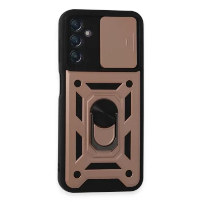 BUĞZ Samsung Galaxy A14 4g Kılıf Pars Lens Yüzüklü Silikon - Rose Gold