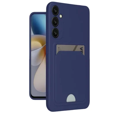 BUĞZ Samsung Galaxy A16 5g Kılıf Kelvin Kartvizitli Silikon - Lacivert