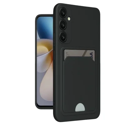 BUĞZ Samsung Galaxy A16 5g Kılıf Kelvin Kartvizitli Silikon - Siyah