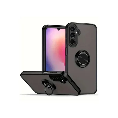 BUĞZ Samsung Galaxy A17 5g Montreal Yüzüklü Silikon Kapak - Siyah