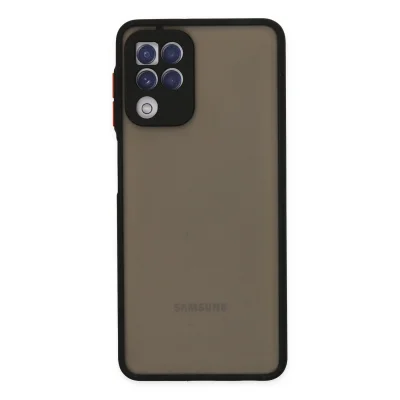 BUĞZ Samsung Galaxy A22 Kılıf Montreal Silikon Kapak - Siyah