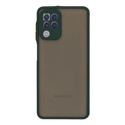BUĞZ Samsung Galaxy A22 Kılıf Montreal Silikon Kapak - Yeşil