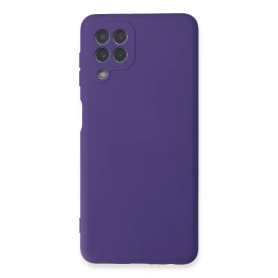 BUĞZ Samsung Galaxy A22 Kılıf Nano İçi Kadife Silikon - Mor