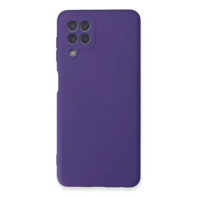 BUĞZ Samsung Galaxy A22 Kılıf Nano İçi Kadife Silikon - Mor