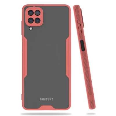 BUĞZ Samsung Galaxy A22 Kılıf Platin Silikon - Pembe