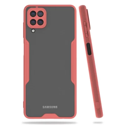 BUĞZ Samsung Galaxy A22 Kılıf Platin Silikon - Pembe