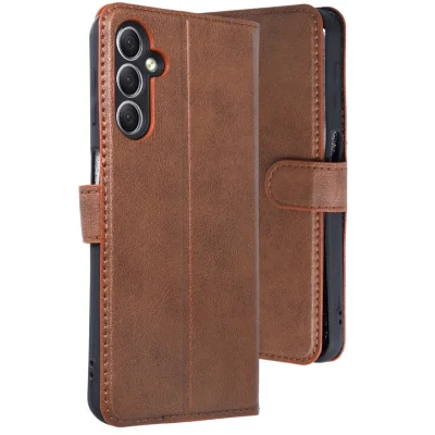 BUĞZ Samsung Galaxy A24 4g Kılıf Trend S Plus Kapaklı Kılıf - Taba