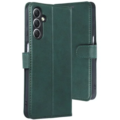 BUĞZ Samsung Galaxy A24 4g Kılıf Trend S Plus Kapaklı Kılıf - Yeşil