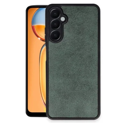 BUĞZ Samsung Galaxy A26 Kılıf Aras Deri Kapak - Koyu Yeşil