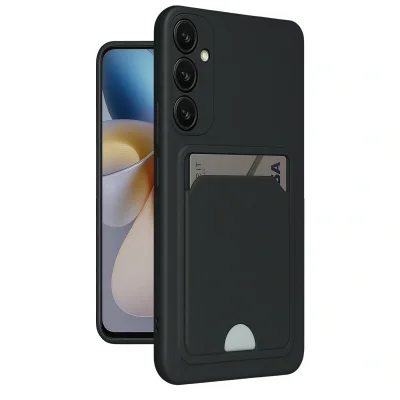 BUĞZ Samsung Galaxy A26 Kılıf Kelvin Kartvizitli Silikon - Siyah