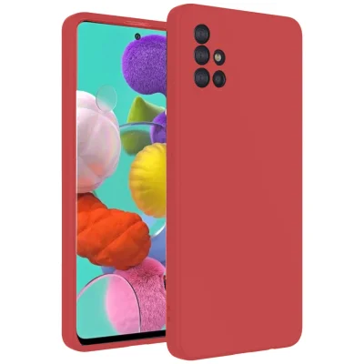 BUĞZ Samsung Galaxy A31 Kılıf Nano İçi Kadife Silikon - Kiremit