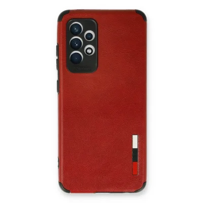 BUĞZ Samsung Galaxy A33 5g Kılıf Loop Deri Silikon - Kırmızı