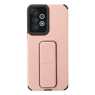 BUĞZ Samsung Galaxy A33 5g Kılıf Mega Standlı Silikon - Pudra