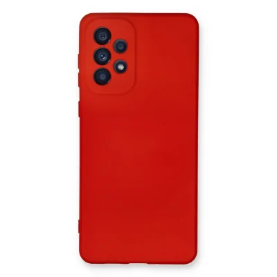 BUĞZ Samsung Galaxy A33 5g Kılıf Nano İçi Kadife Silikon - Kırmızı