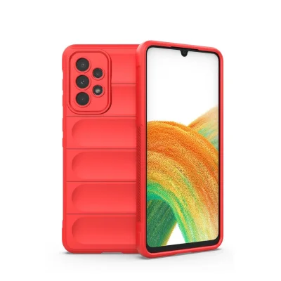 BUĞZ Samsung Galaxy A33 5g Kılıf Optimum Silikon - Kırmızı