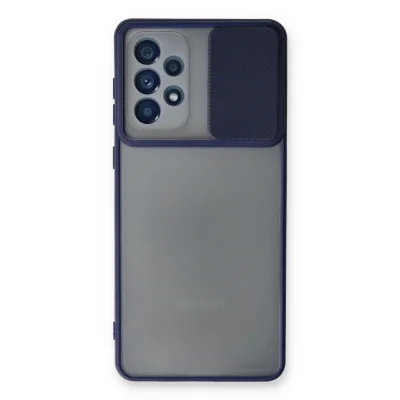 BUĞZ Samsung Galaxy A33 5g Kılıf Palm Buzlu Kamera Sürgülü Silikon - Lacivert