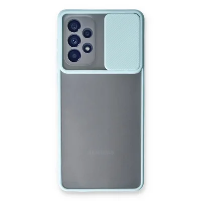 BUĞZ Samsung Galaxy A33 5g Kılıf Palm Buzlu Kamera Sürgülü Silikon - Turkuaz