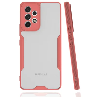 BUĞZ Samsung Galaxy A33 5g Kılıf Platin Silikon - Pembe