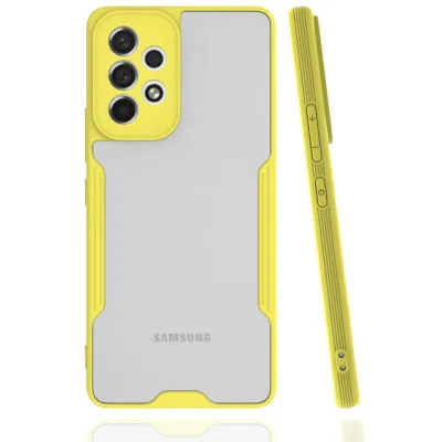 BUĞZ Samsung Galaxy A33 5g Kılıf Platin Silikon - Sarı