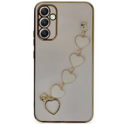 BUĞZ Samsung Galaxy A34 5g Kılıf Esila Silikon - Pudra