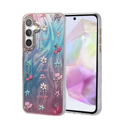 BUĞZ Samsung Galaxy A35 5g Kılıf Blade Aynalı Desenli Kapak - Desen 4