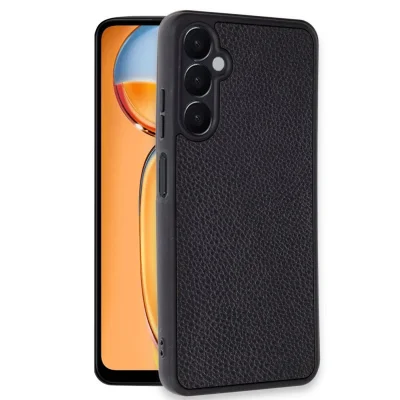 BUĞZ Samsung Galaxy A36 Kılıf Aras Deri Kapak - Siyah