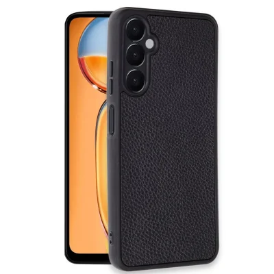 BUĞZ Samsung Galaxy A36 Kılıf Aras Deri Kapak - Siyah