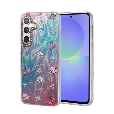 BUĞZ Samsung Galaxy A36 Kılıf Blade Aynalı Desenli Kapak - Desen 4