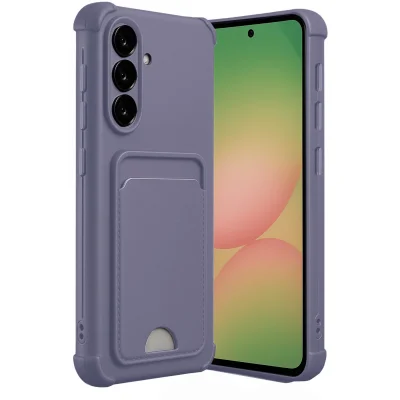 BUĞZ Samsung Galaxy A36 Kılıf Kelvin Kartvizitli Silikon - Lila