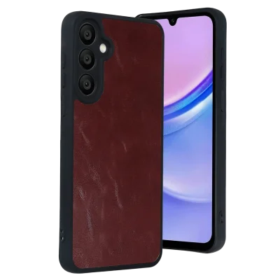 BUĞZ Samsung Galaxy A37 5g Aras Deri Kapak - Bordo