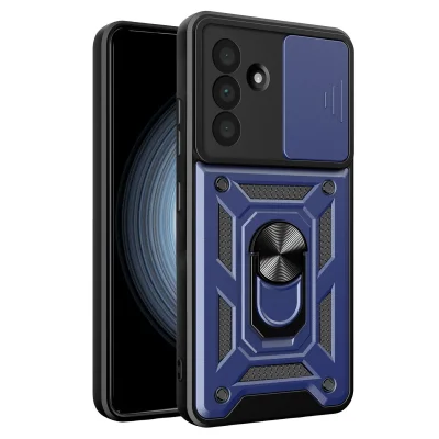 BUĞZ Samsung Galaxy A37 5g Pars Lens Yüzüklü Silikon - Lacivert