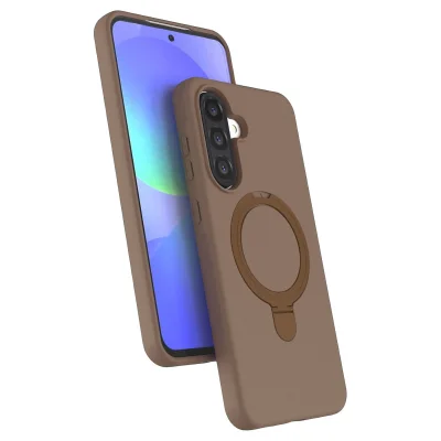 BUĞZ Samsung Galaxy A37 5g Regal Magsafe Standlı Kapak - Çöl Titanyum